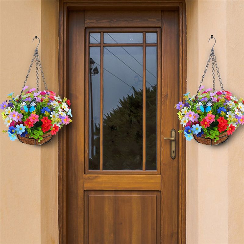 Gardening Tools Yellow - Fleurs artificielles suspendues en panier pour