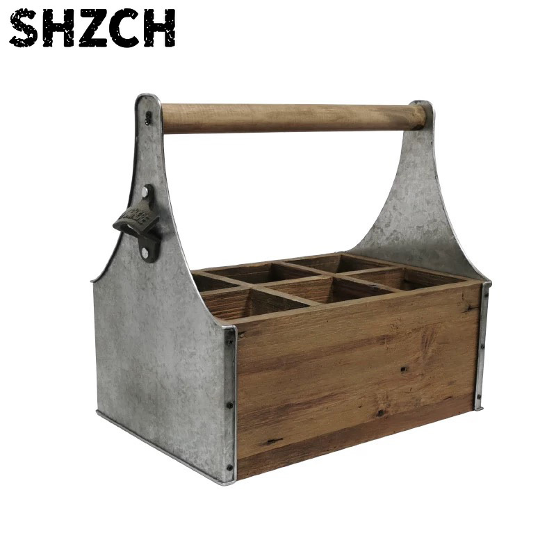 Gardening Tools Vintage - Panier de rangement rustique en bois