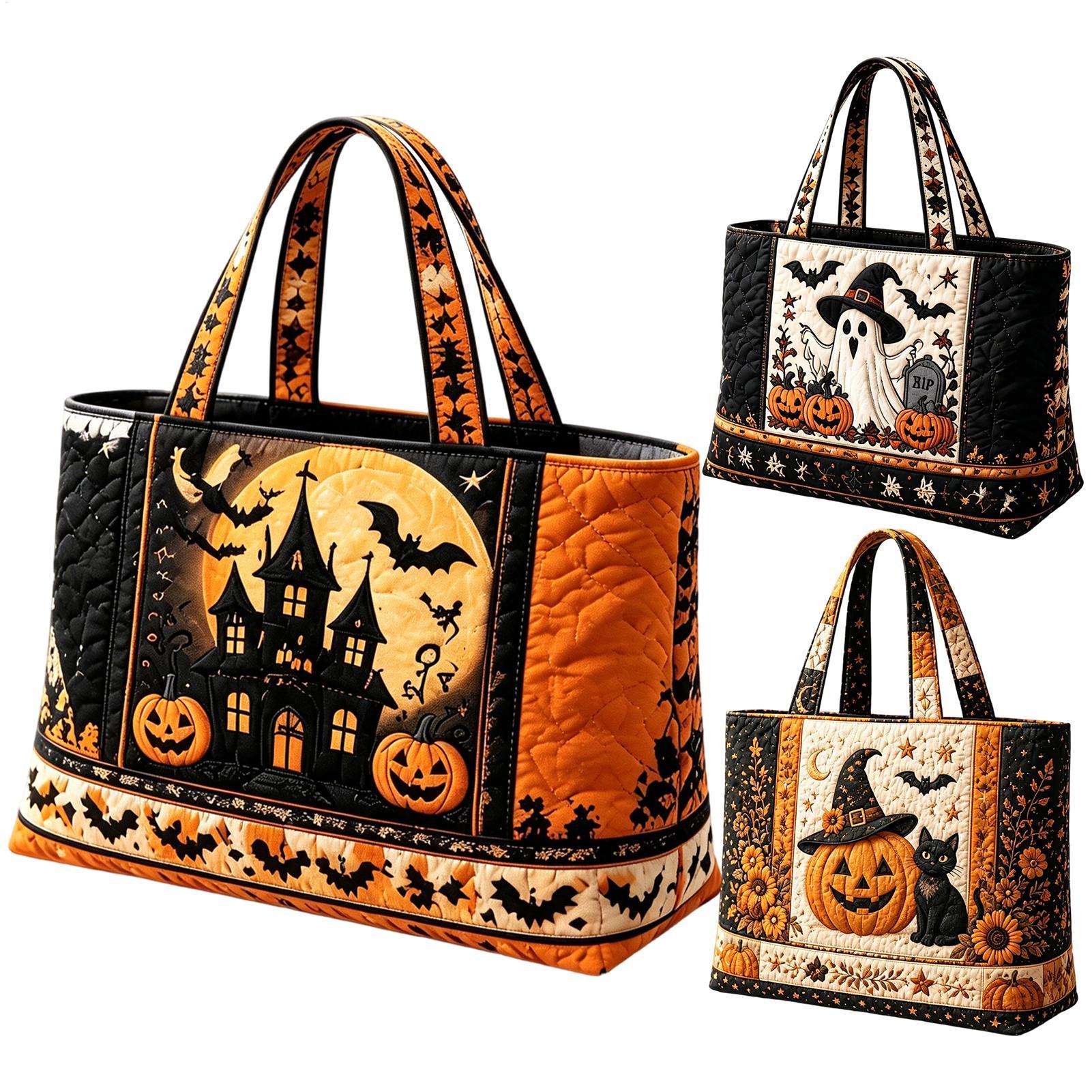 Outdoor Planting Bag - Sac fourre-tout d'Halloween 3D effrayant matelassé,