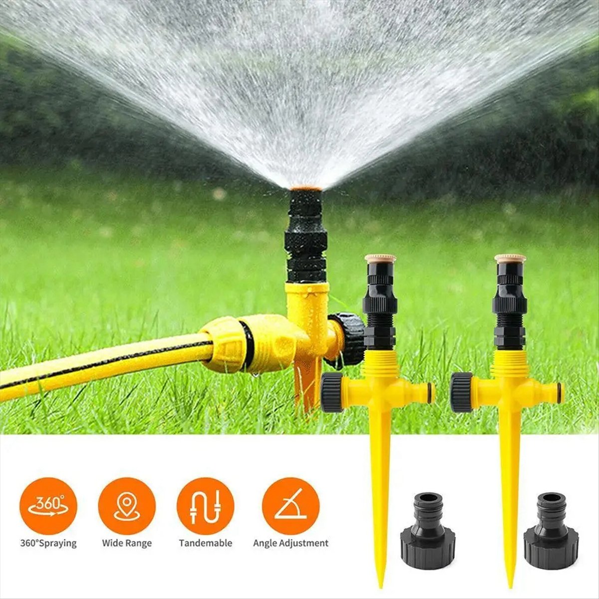Gardening Tools Yellow - Arroseur de jardin AT16 360 °