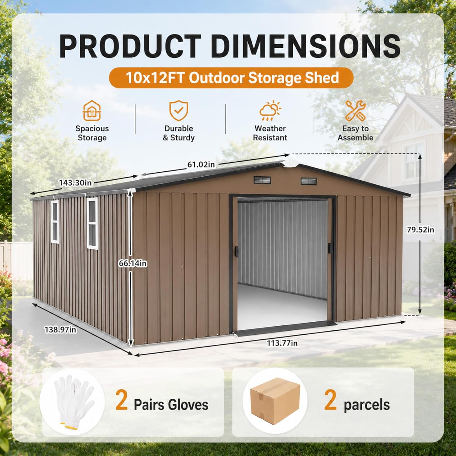 Abri de jardin en métal 10x12F - Gardening Tools avis et prix