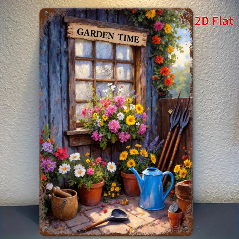 Plaque en métal décorative mur - Gardening Tools Vintage avis et prix