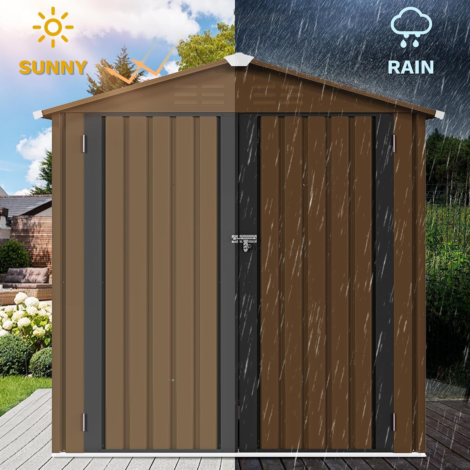 Abri de jardin métallique 6x4  - Gardening Tools avis et prix