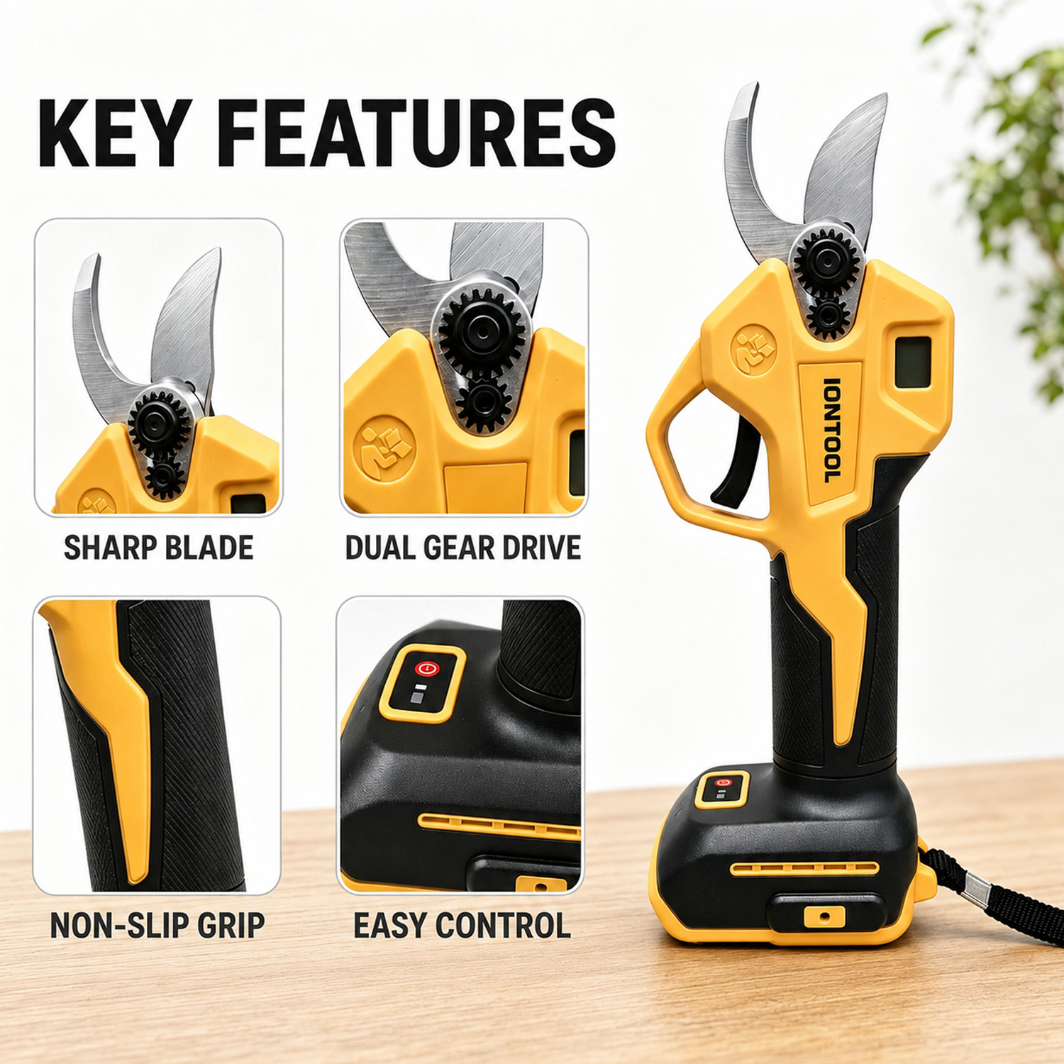 Cisailles de taille sans fil j - Gardening Tools Yellow avis et prix