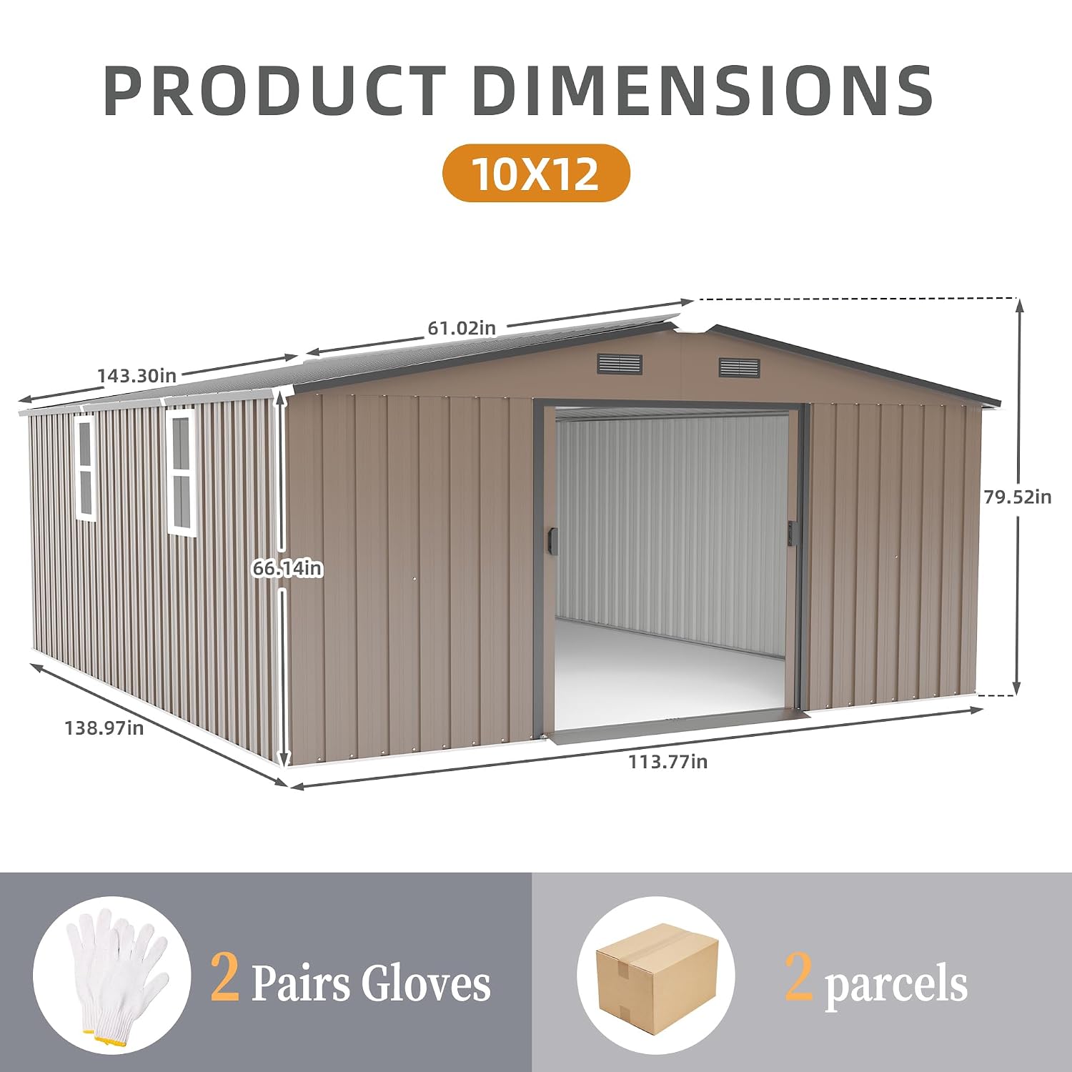 Abri de jardin en métal 10x12  - Gardening Tools avis et prix