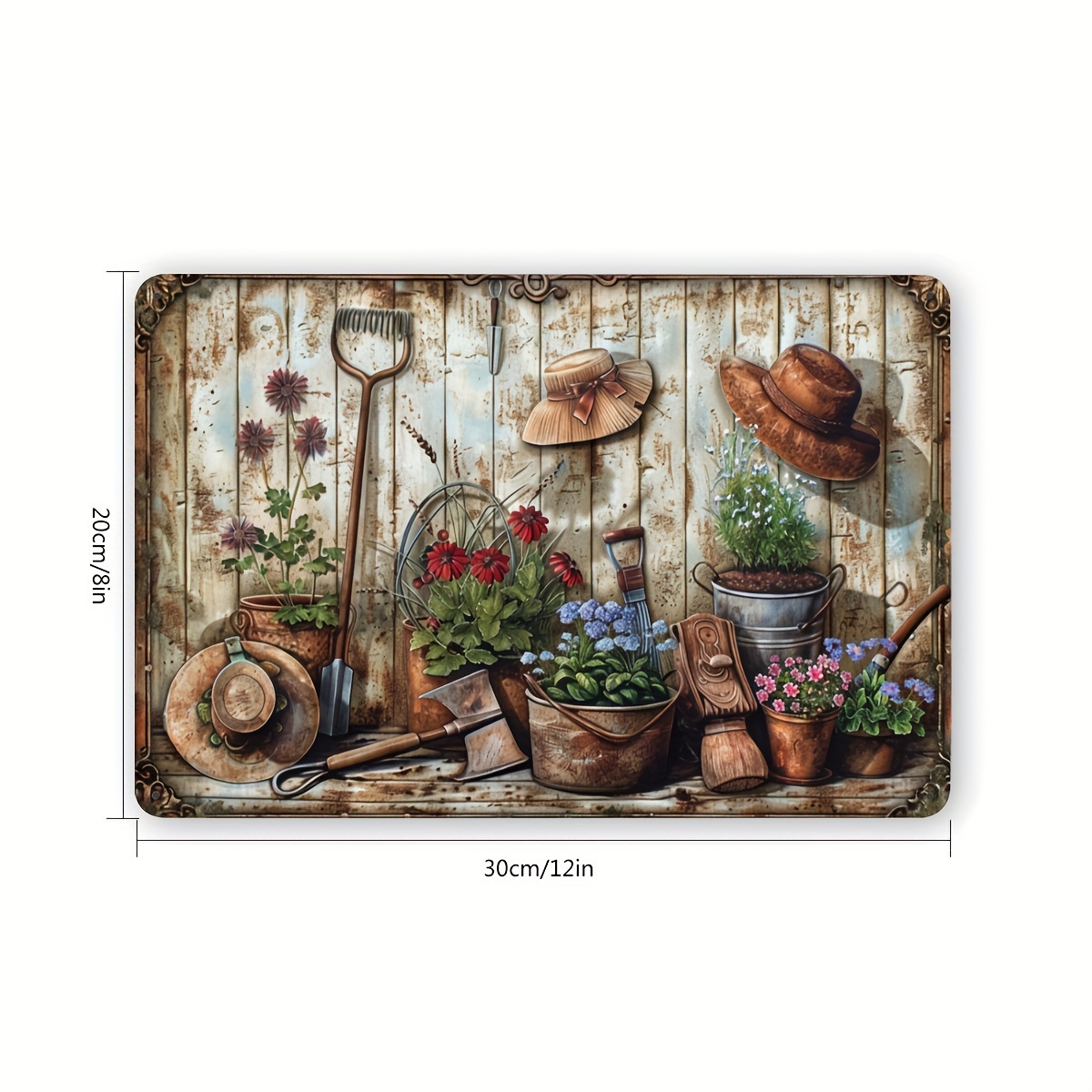 Décoration murale en métal 2D, - Gardening Tools Vintage avis et prix
