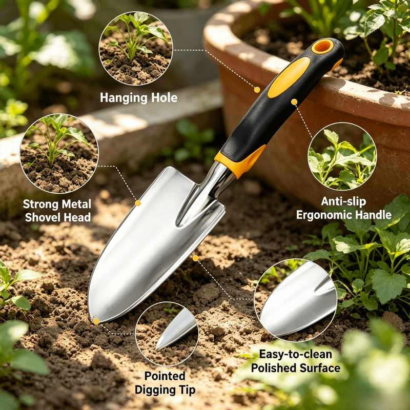 Truelle de jardin en acier ino - Gardening Tools Trowel avis et prix