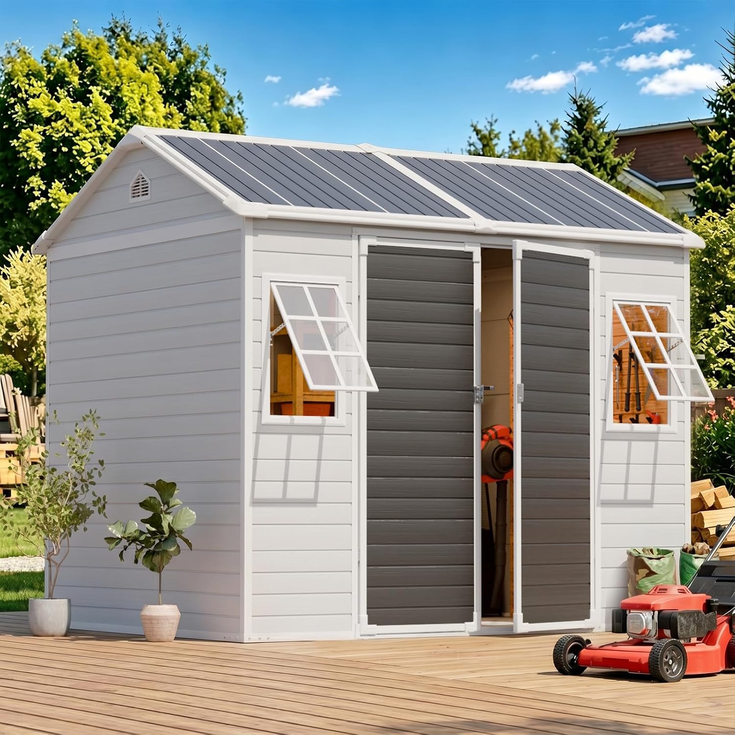 Abri de stockage en résine 8x6 - Gardening Tools avis et prix